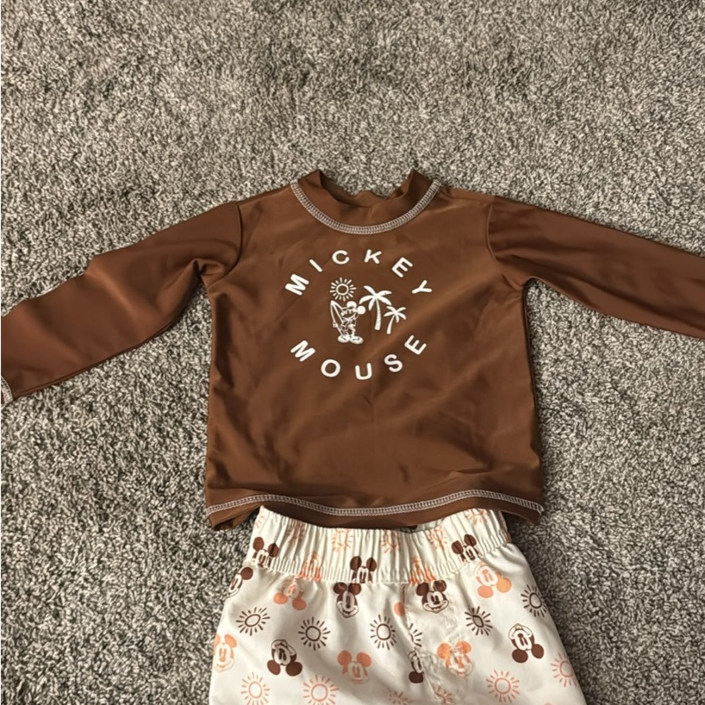 Disney Brown and Cream Mickey Mouse Outfit